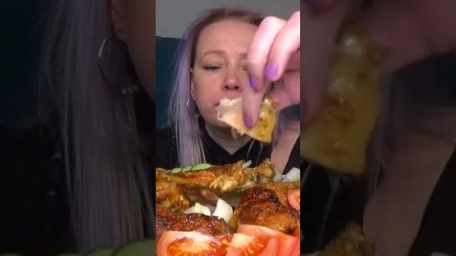 #mukbang курица запеченая