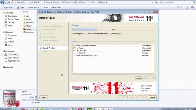 How to install oracle 11 g Enterprise Edition on Windows 7