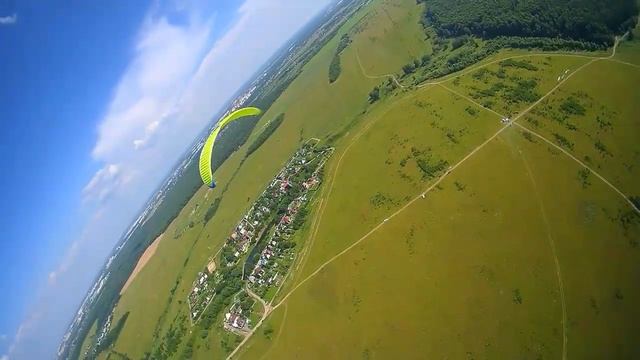 Немного параплана)) Полеты на параплане в Костишово (под Подольском)