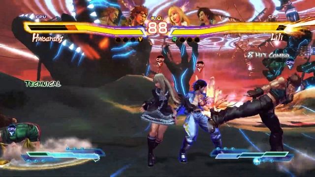 Hwoarang & Steve vs Asuka & Lili! Street Fighter X Tekken CPU vs CPU смотреть онлайн
