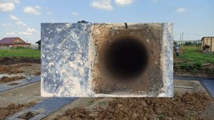 Ленточный фундамент на буронабивных сваях.