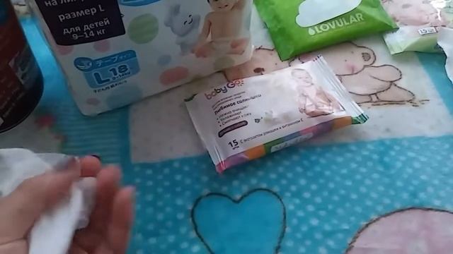 Обзор подгузников размер L и влажных салфеток смотреть онлайн