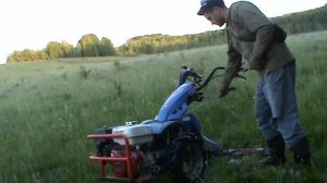Покос сена мотоблоком / Haymaking