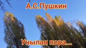 Осень...7глава... Унылая Пора...А.С. Пушкин 1833г...