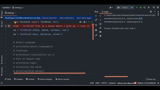 Intro to TextBlob for Text Analysis and Processing | Python Tutorial
