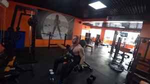 Махи гантелей в стороны сидя