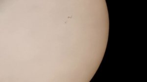 Sun with Sunspots through Telescope, some haze