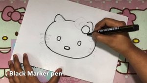 How To Draw Hello Kitty/Hello Kitty Easy Draw Tutorial/How to draw Hello Kitty Art Tutorial for Kid