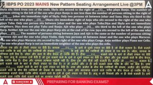 IBPS PO Mains 2023 | New Pattern (Filler) Seating Arrangement Questions | by Saurav Sir