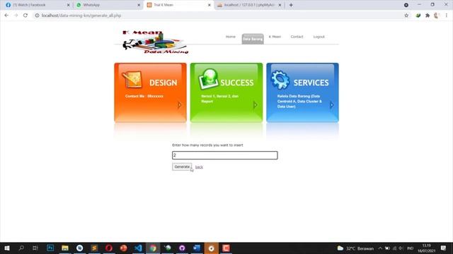Data Mining K-Mean php mysql смотреть онлайн