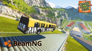 Машина против Длинных ступенек - BeamNG.Drive - Crazy Crash Car
