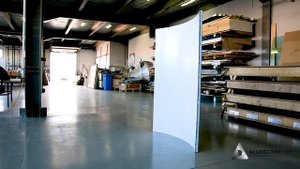 Радиусная алюминиевая сотовая панель ALUDECORE производство ООО «ПВК ФОРУС-ПРОМ».