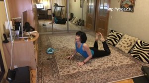 Хатха Йога. Фрагмент он-лайн занятия. Прогибы