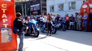 Байкфест Обская волна медленная езда на мотоцикле 2016