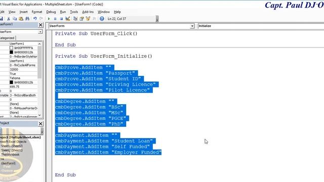 How to Transfer Data from a UserForm into Multiple Worksheet in Excel VBA