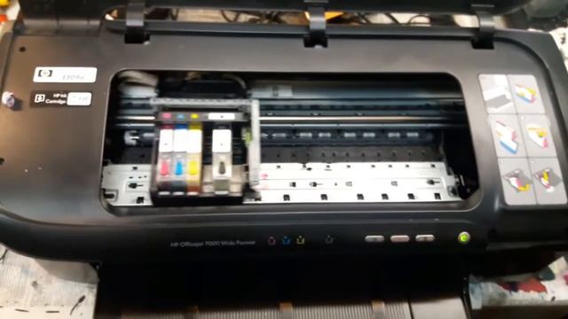 Замена печатающей головки HP Offisejet 7000 Wide Format смотреть онлайн