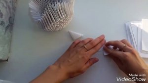 Оригами. Лебедь из бумаги. Оригами пошагово.