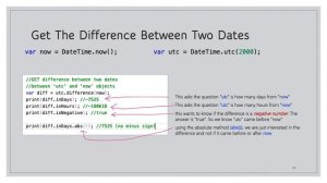 Section 13 Working with Dates and Time in Dart