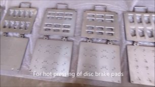 Brake pad flat die, brake pad preforming die, brake pad one-time forming die.mp4