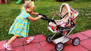 ✿ КОЛЯСКА ДЛЯ КУКОЛ Игрушки Для Девочек Видео для Детей Куклы Stroller for Baby Dolls Unboxing Toy