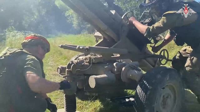 Боевая работа расчета миномета «Василёк» ЗВО