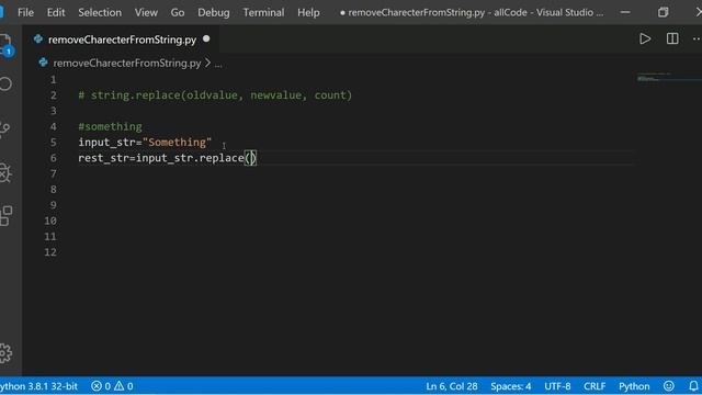 In One Line Code Remove Characters From String.Coding Round Question Asked In Placements