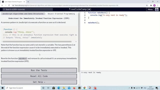 Tutorial 25 - understand the immediately invoked function expression - freecodecamp