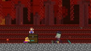 Mariocraft: Mario, Luigi, Peach and Wario in the Minecraft World