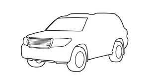 How to draw a TOYOTA LAND CRUISER 200 2007 / drawing toyota land cruiser series 200 2008 car