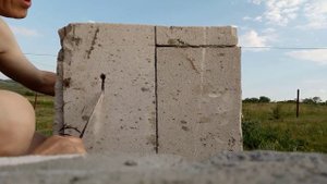 пилить газоблок цепью от бензопилы