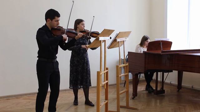 Дарья Долженко. магистратура, камерный ансамбль, гос.экзамен. Ф. Гендель трио-соната ор.5 соль мино смотреть онлайн