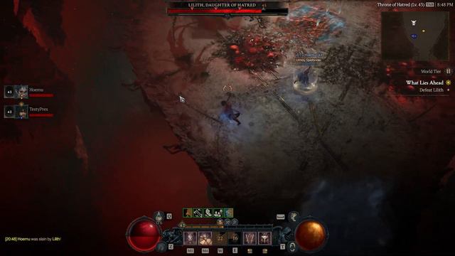 Lilith Final Boss Fight - First Playthrough - Co-Op #diablo #diablo4 #barbarian #sorceress #lilith