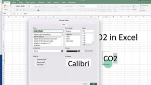 How to type CO2 in Excel - [ Subscript in Excel ]