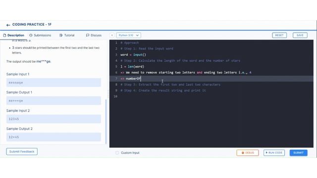 Python Coding Practice 1F : String Manipulation and Patterns #coding #python #pythontutorial #viral