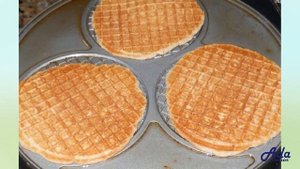Голландские вафли с карамелью Рецепт, пошаговый, как приготовить, видеорецепт