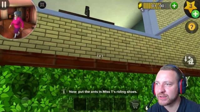 МЕТНУЛ КОПЬЕ В МИСС ТИ Злая Учительница Scary Teacher 3D Прохождение
