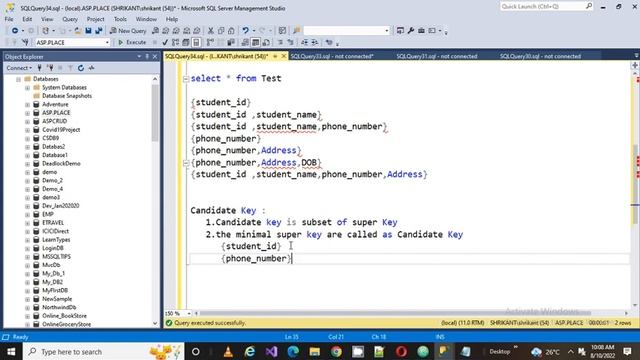 Candidate Key in DBMS || SQL Server|| Candidate Key||SQLISEASY #superkey #sqlserver #dbmstutorial