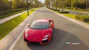 Lamborghini RED - аэросъемка в Дубае. ОАЭ. 4K