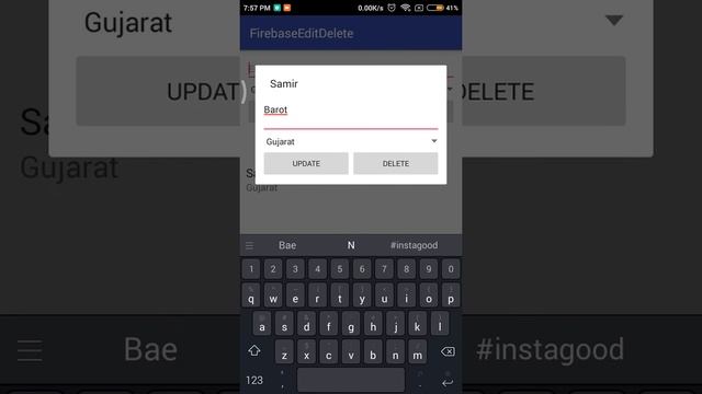 Remove Data Firebase..
Use Of Firebase Realtime Database.. Save, Edit, Delete