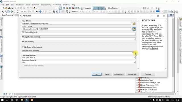 Convert PDF to TIFF using ArcGIS смотреть онлайн