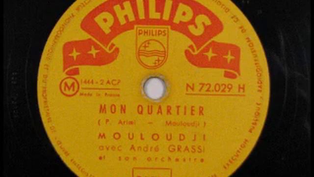 Vintage French Music - MON QUARTIER by Mouloudji avec Andre Grassi