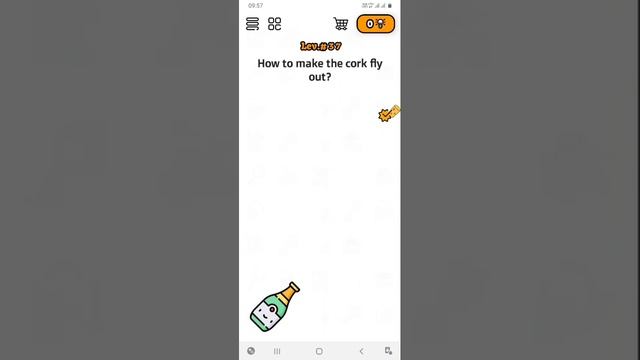 Golovolomki-IQ Test,Puzzle Level No 37 ( How to make the cork fly out )