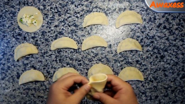 МИНИ-чебуреки с творожно-сырной начинкой ? Cheese chebureks. Peynir chebureks tarifi