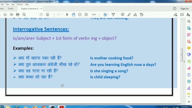 English Grammar | Tense | Present Continuous Tense| Rules & Examples