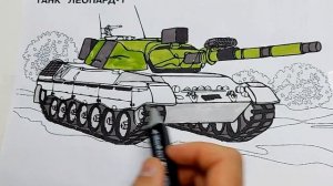 Раскраска для детей Военная техника: бронетранспортер, танк, катер