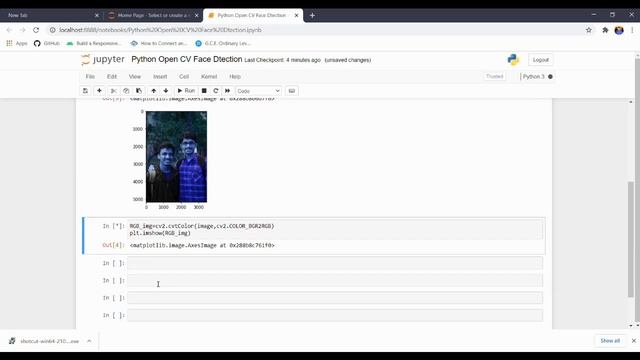 Face Detection using Python Open CV Image Processing Library in Jupyter Notebook