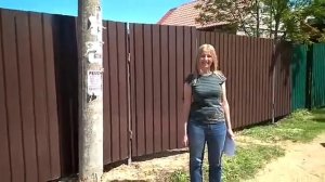 Установка забора из профнастила с20 в д. Новое Солнечногорского района - отзыв клиента