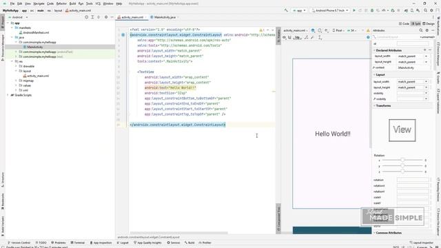 Creating First Application In Android Studio in 2023 - For Beginners