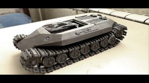 танк ОБЬЕКТ 260 из пластилина с рабочей ходовой
