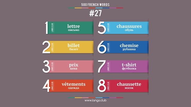 #27 - ФРАНЦУЗСКИЙ ЯЗЫК - 500 основных слов. Изучаем французский язык самостоятельно смотреть онлайн